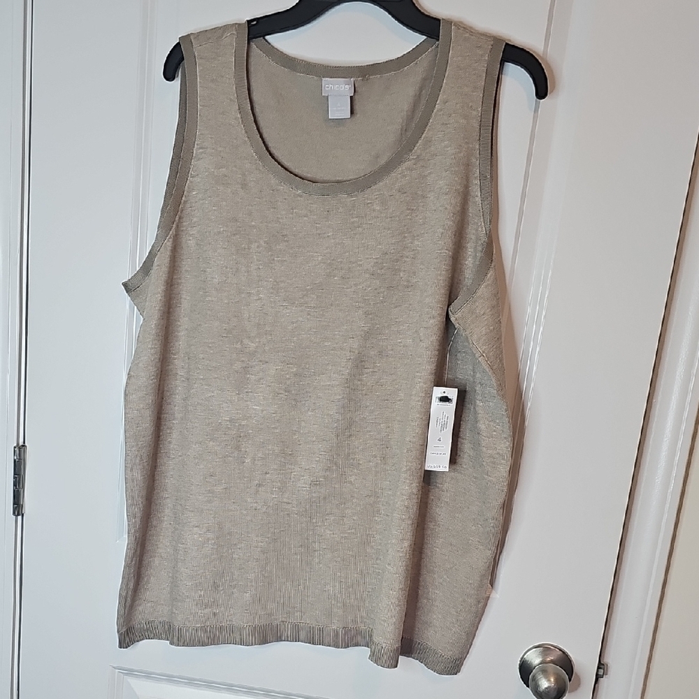 Chico's Light Beige Tank Top Size 4